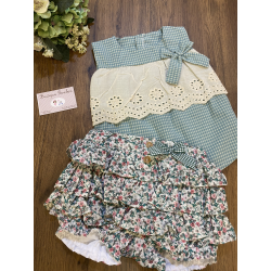 CONJUNTO BLUSA MAS BOMBACHO , VALENTINA BEBES
