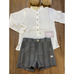 CAMISA CUELLO MAO MAS PANTALÓN CORTO , PILAR BATANERO