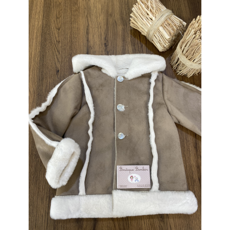 CHAQUETÓN PELLIZA CON CAPUCHA , VALENTINA BEBES