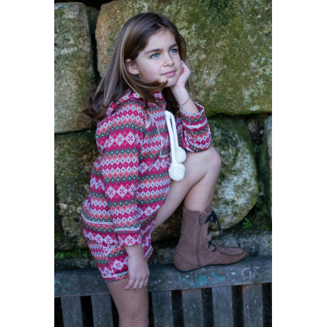 SUDADERA NIÑA JACGUARD MAS PANTALÓN CORTO, LA MARTINICA