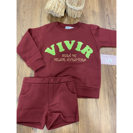 SUDADERA NIÑO G MAS PANTALÓN ,MON PETIT