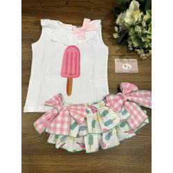 CAMISETA MÁS BRAGA/FALDA G , MON PETIT