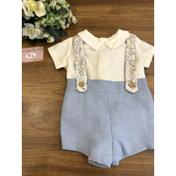 CONJUNTO NIÑO TIRANTES , TARTALETA