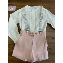 CONJUNTO NIÑO TIRANTES , TARTALETA