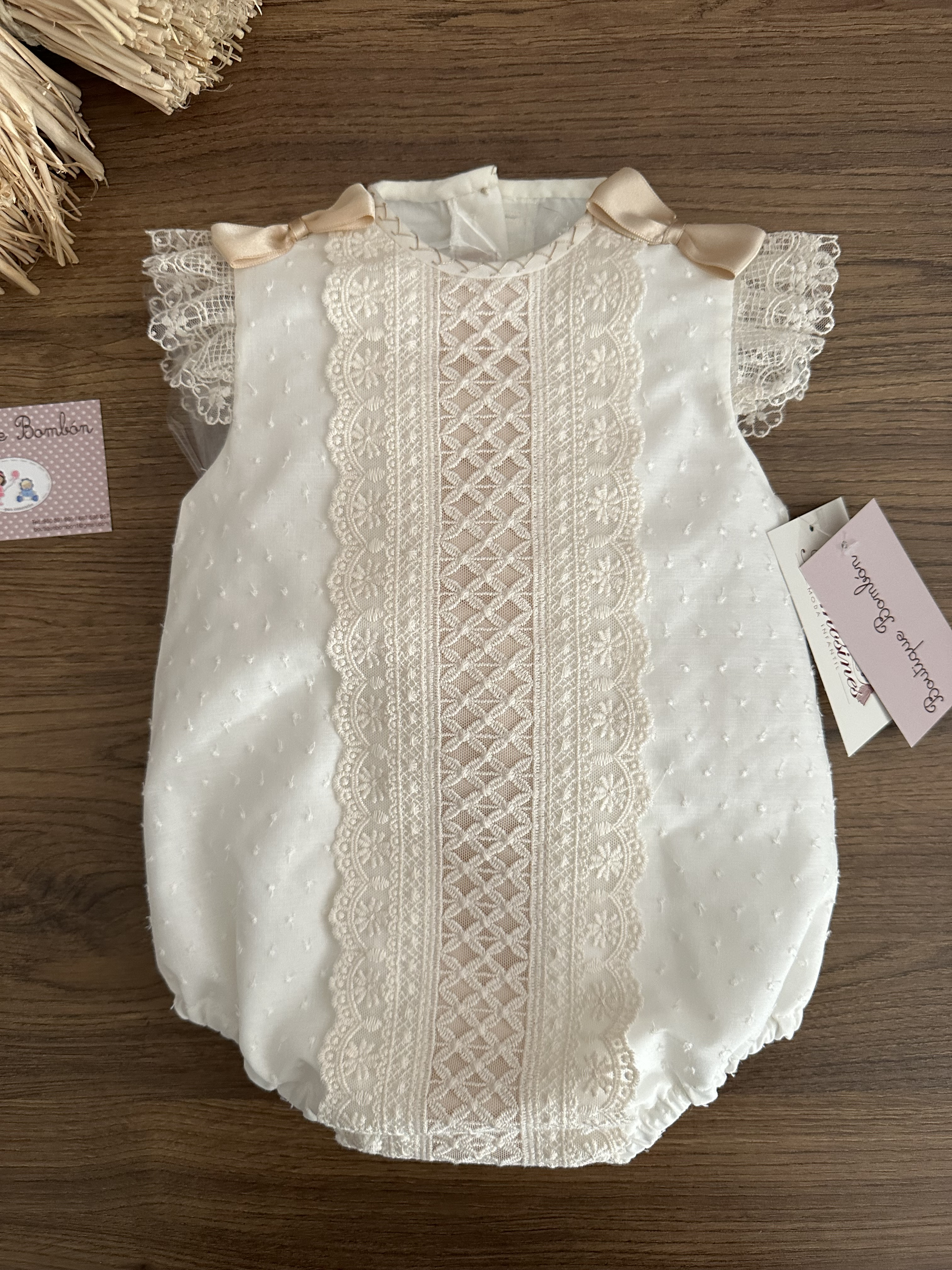 Baton Bautizo Gorro Para Bautizo NiÃ±a Mimosines Moda Infantil