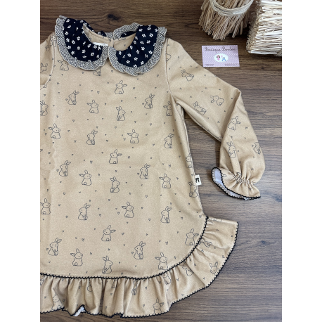 VESTIDO FELPA CONEJITOS , LA MARTINICA