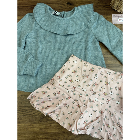 FALDA FLORES MÁS JERSEY PUNTO VERDE , LA MARTINICA