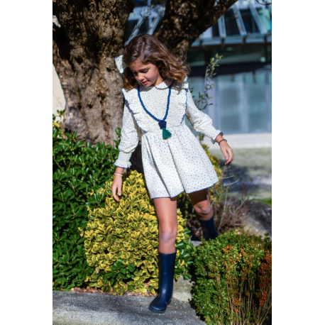 VESTIDO FLORES DRAPEADO , LA MARTINICA