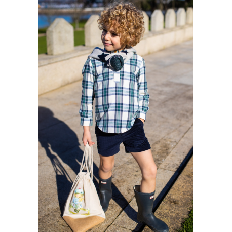 PANT. CORTO MÁS CAMISA CUADROS M/L , LA MARTINICA