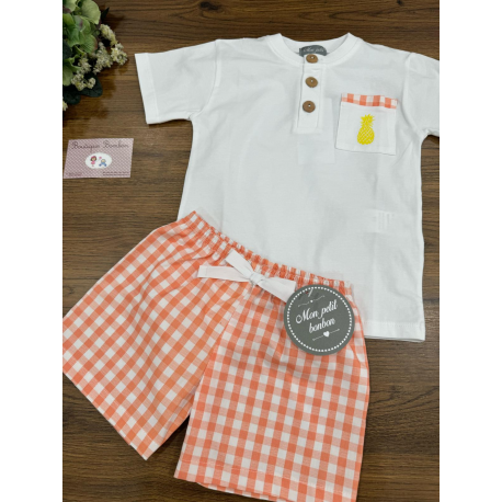 CAMISETA NIÑO MÁS BERMUDA , MON PETIT