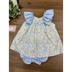 VESTIDO CAPRI FLORES MÁS CULOTE , VALENTINA BEBES