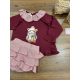 SUDADERA NIÑA GRANATE MÁS BRAGA TELA , LA MARTINICA