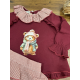 SUDADERA NIÑA GRANATE MÁS BRAGA TELA , LA MARTINICA