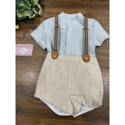 CONJUNTO BEBE CON TIRANTES , YOEDU