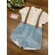 CONJUNTO BEBE MANGA CORTA CON TIRANTES , YOEDU