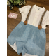 CONJUNTO BEBE MANGA CORTA CON TIRANTES , YOEDU