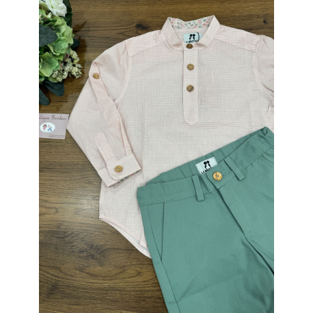 PANT. CORTO MÁS CAMISA M/L VICHY , LA MARTINICA