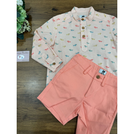 PANT. CORTO MÁS CAMISA M/L PERRITOS , LA MARTINICA