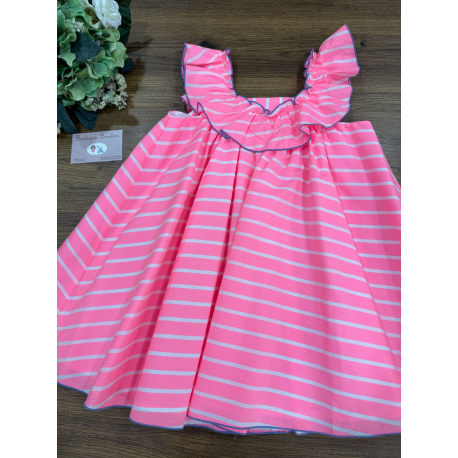 VESTIDO VOLANTE RAYAS , LA MARTINICA