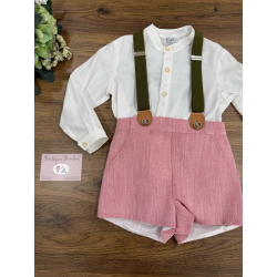 CONJUNTO BEBE MANGA LARGA CON TIRANTES , MARTA Y PAULA