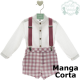 CONJUNTO BEBE MANGA CORTA CON TIRANTES , MARTA Y PAULA