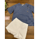 CAMISA NIÑO MÁS SHORT BLANCO NIÑO SARA , BOETIE