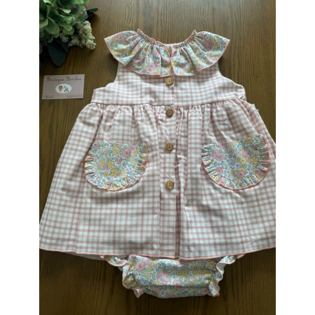 VESTIDO MÁS CULOTE ,VALENTINA BEBES