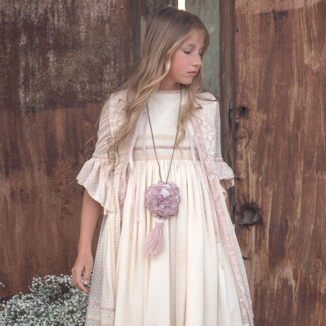 VESTIDO MÁS ABRIGO COMUNIÓN , QUERIDA PILIPPA