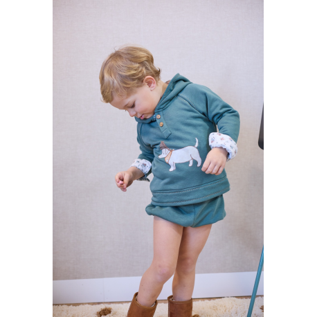 SUDADERA NIÑO PERRITO MÁS BOMBACHO FELPA , LA MARTINICA