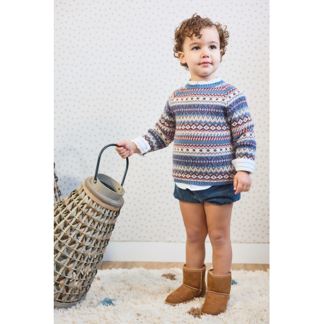 PANTALÓN CORTO MÁS CAMISA M/L CUADROS , LA MARTINICA