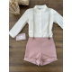 CONJUNTO BEBE CON TIRANTES YUTE , MARTA T PAULA