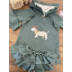SUDADERA NIÑA VERDE PERRITO MÁS BRAGA FELPA , LA MARTINICA