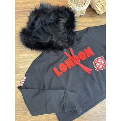 SUDADERA CORTA NIÑA , MON PETIT