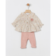 CONJUNTO BEBE ,LEGUIN MÁS CAMISA FLORES , COCO ACQUA