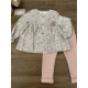 CONJUNTO BEBE ,LEGUIN MÁS CAMISA FLORES , COCO ACQUA