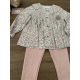 CONJUNTO BEBE ,LEGUIN MÁS CAMISA FLORES , COCO ACQUA