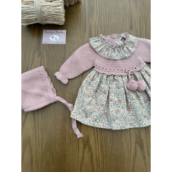 VESTIDO BEBÉ MÁS CAPOTA , POPYS