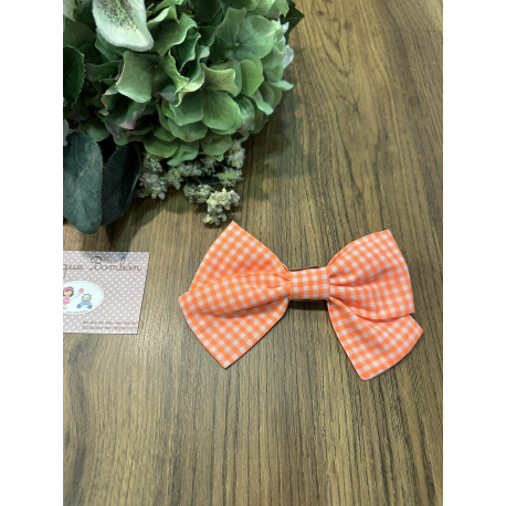 LAZO PINZA VICHY NARANJA FLÚOR, MON PETIT