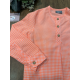 CAMISA POLERA NIÑO VICHY NARANJA FLÚOR , MON PETIT