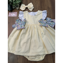 JESUSITO VICHY AMARILLO LAZOS LIBERTY LILA MÁS CUBRE , MON PETIT