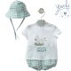 CONJUNTO RANITA CON GORRITO (3PIEZAS) , YOEDU
