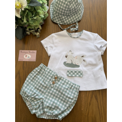 CONJUNTO RANITA CON GORRITO (3PIEZAS) , YOEDU