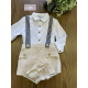 CONJUNTO BEBE MANGA LARGA CON TIRANTES , YOEDU