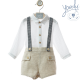 CONJUNTO BEBE MANGA LARGA CON TIRANTES , YOEDU