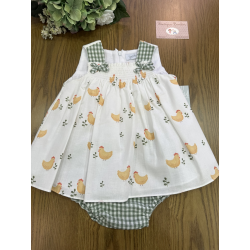 VESTIDO BEBE CON BRAGUITA , YOEDU