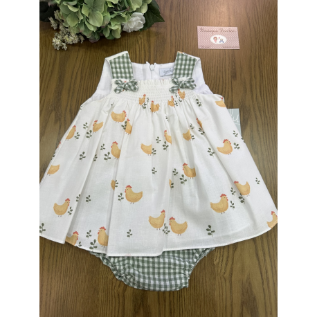 VESTIDO BEBE CON BRAGUITA , YOEDU