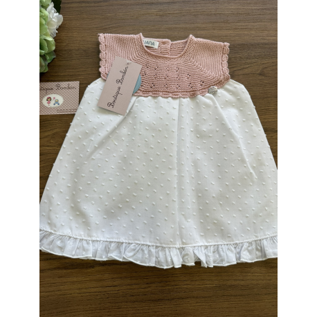 VESTIDO CUERPO PUNTO PLUMETI , JULIANA