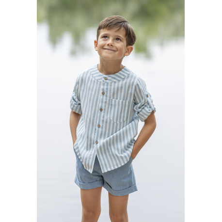CAMISA NIÑO RAYAS AZAHAR , BOÉTIE