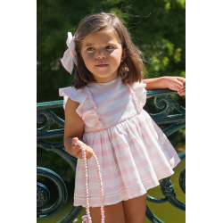 VESTIDO-JESUSITO RAYAS ROSA-CRUDO , LA MARTINICA