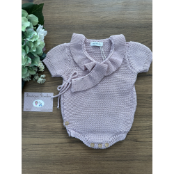 BODY BEBE PUNTO ROSA EMPOLVADO , MICOLINO